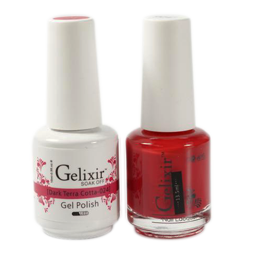 Gelixir - Matching Color Soak Off Gel - 024 Dark Terra Cotta