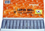 Original Super Doll Nail Clipper ( 12 Pieces ) Made in Korea Straight head