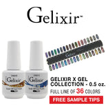 Gelixir Soak Off Color Gel, X Collection, Full Set of 36 Colors - $7.00/each