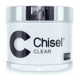 Chisel Nail Art - Dipping Powder - Pink &amp; White Collection - Clear - Refill 12oz
