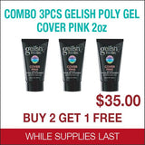 Combo 3 pcs Gelish - Poly Gel Cover Pink - 2oz (Buy 2 get 1 free)