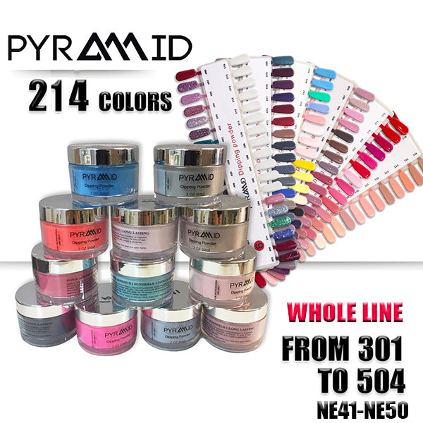 Pyramid Dipping Powder 2oz - Whole Line (204 Colors - From 301 To 504)